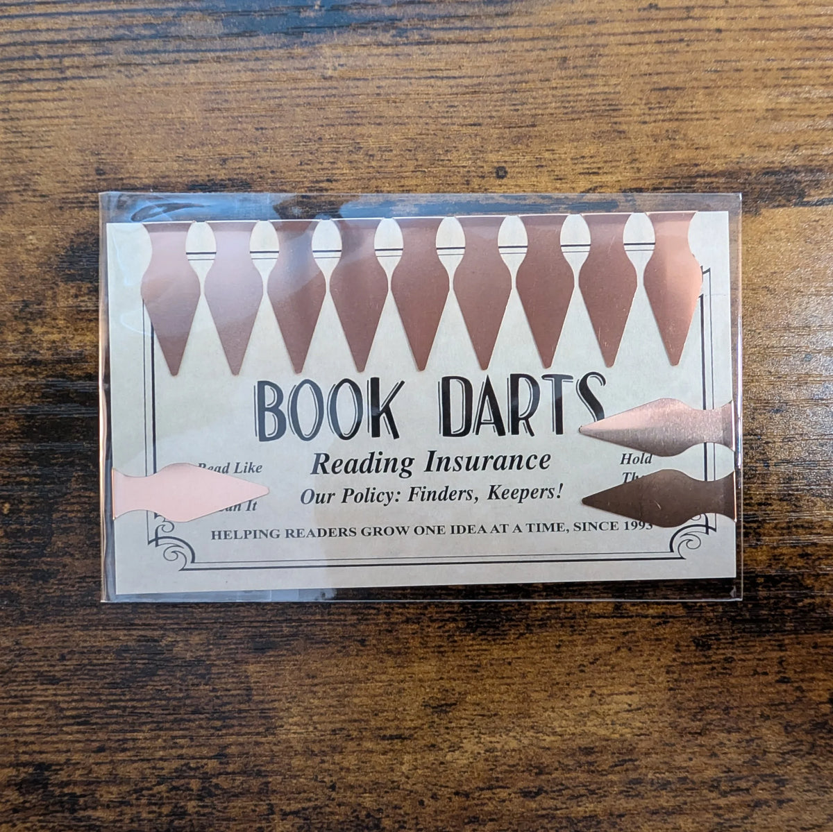 Book Darts Bookmark Sleeve Bronze