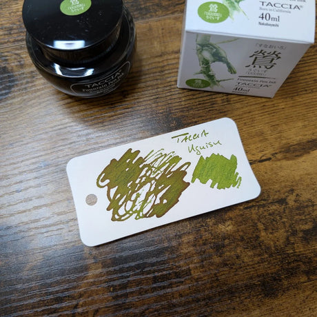 Taccia Fountain Pen Inks Standard Line Uguisu Swatch