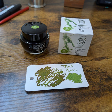 Taccia Fountain Pen Inks Standard Line Uguisu Swatch