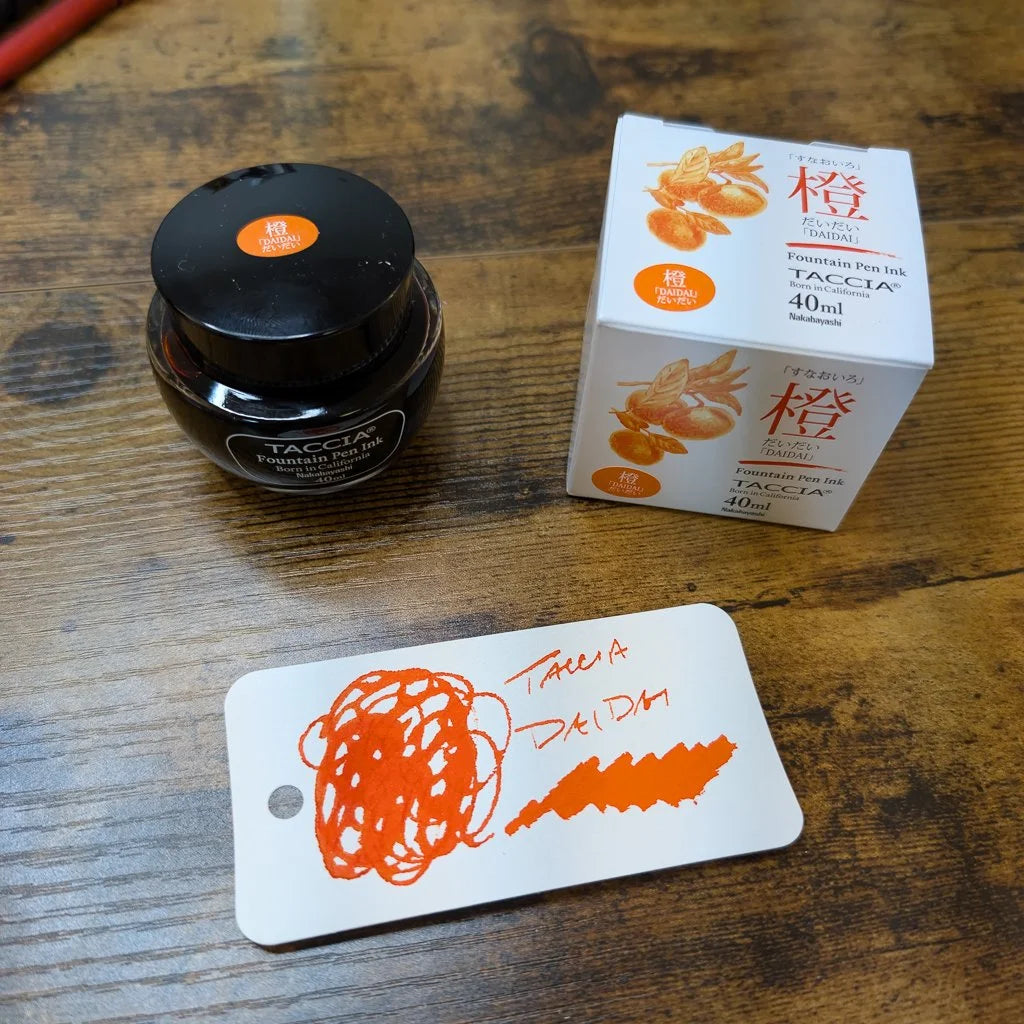 Taccia Fountain Pen Inks Standard Line Daidai Swatch