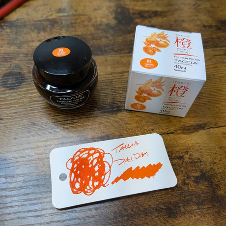 Taccia Fountain Pen Inks Standard Line Daidai Swatch