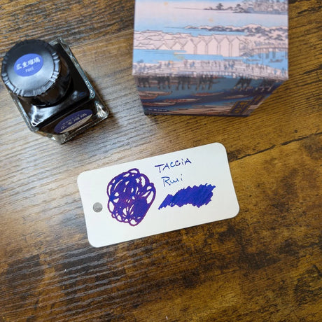 Taccia Ukiyo-e Fountain Pen Ink Series 2 Ruri Swatch