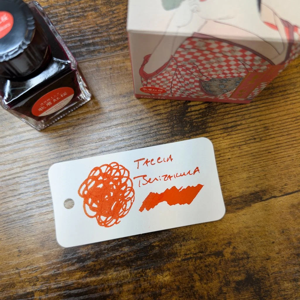 Taccia Ukiyo-e Fountain Pen Ink Series 2 Benizakura Swatch