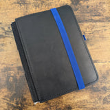 Roterfaden Taschenbegleiter LTD_031 A5 Black Leather with Blue Elastic 
