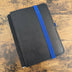 Roterfaden Taschenbegleiter LTD_031 A5 Black Leather with Blue Elastic 
