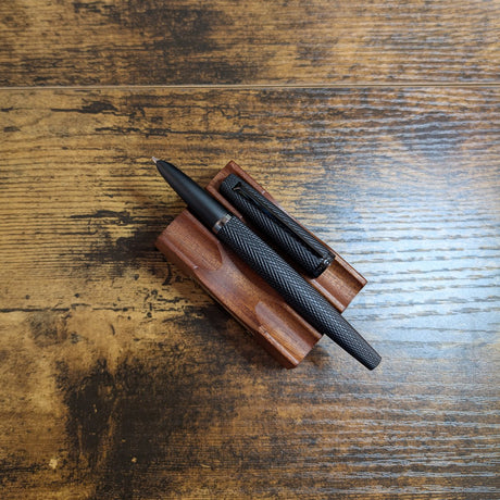 Diplomat Viper Fountain Pen Uncapped on Pen Stand