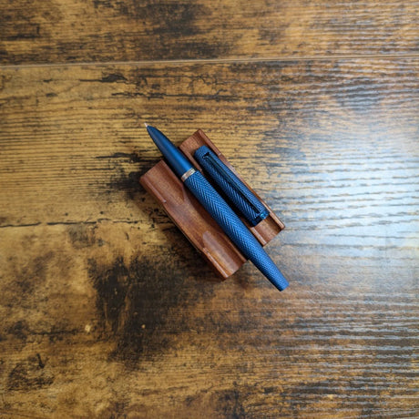 Diplomat Viper Fountain Pen Uncapped on Pen Stand