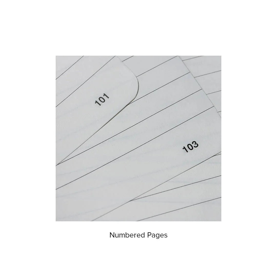 Endless Recorder Lined Numbered Pages