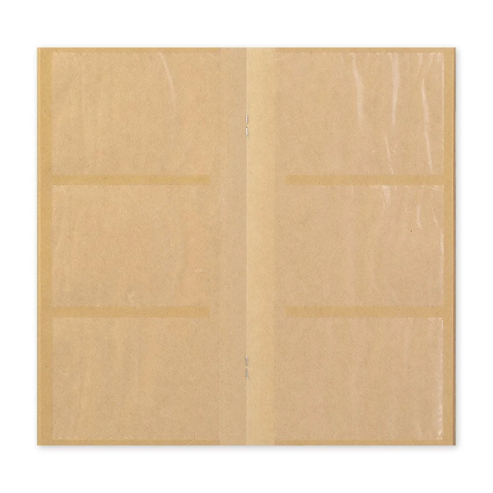 TRAVELER'S Notebook Standard Card File Kraft Card File Open