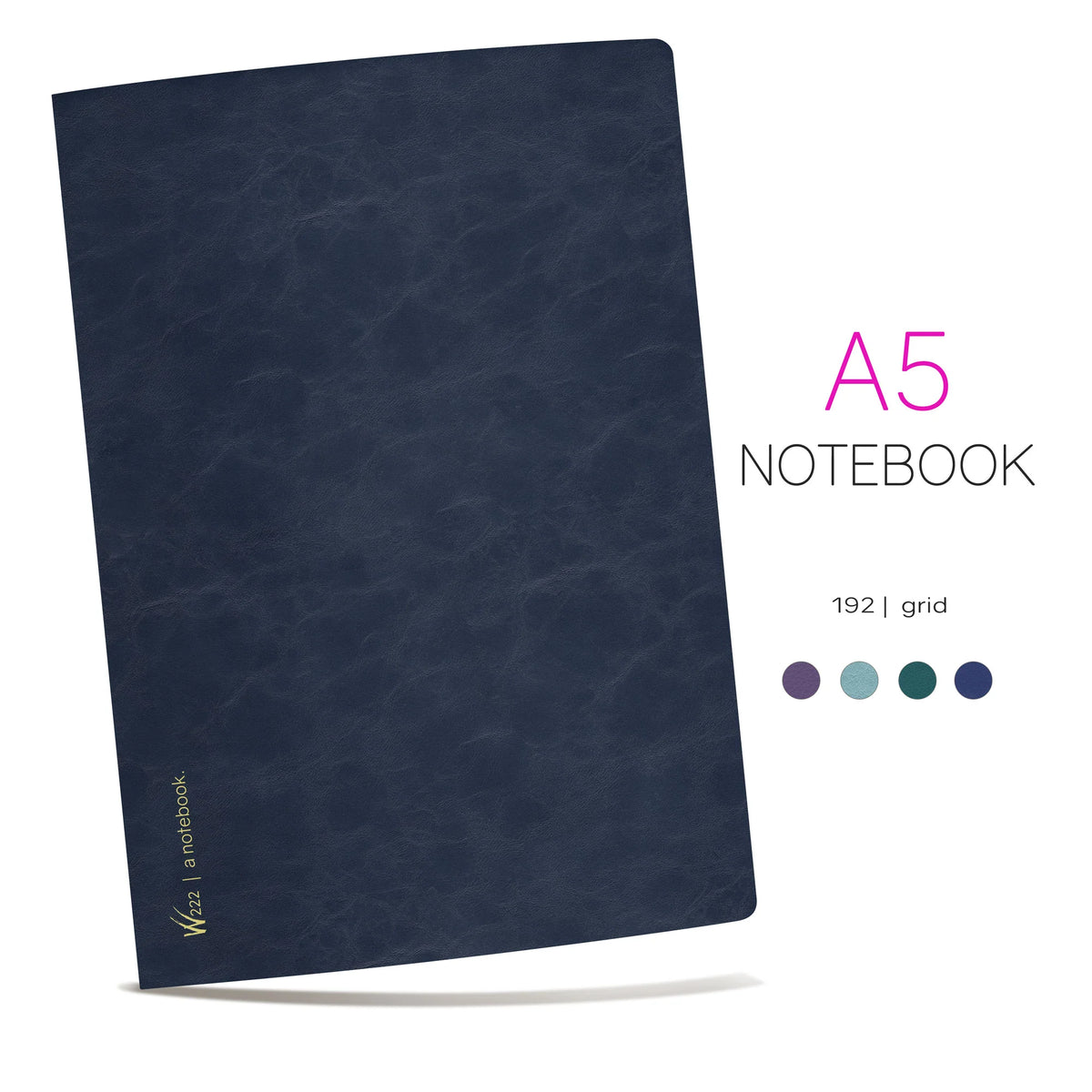 Wonderland 222 A5 Notebook 192 Page Grid Cover Image showing available colors