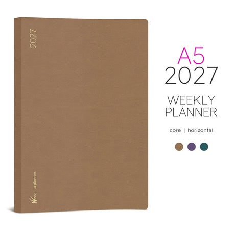 Wonderland222 A5 Weekly Planner Core Horizontal Layout Cover image showing available colors