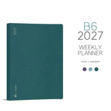 Wonderland222 2027 B6 Weekly Planner Core Stacked Weekends Layout Cover Image with All Colors