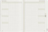 Wonderland222 2027 A6 Planner Core Stacked Weekends Monthly Review Page