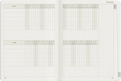 Wonderland222 2027 A6 Planner Core Stacked Weekends Tracker Page