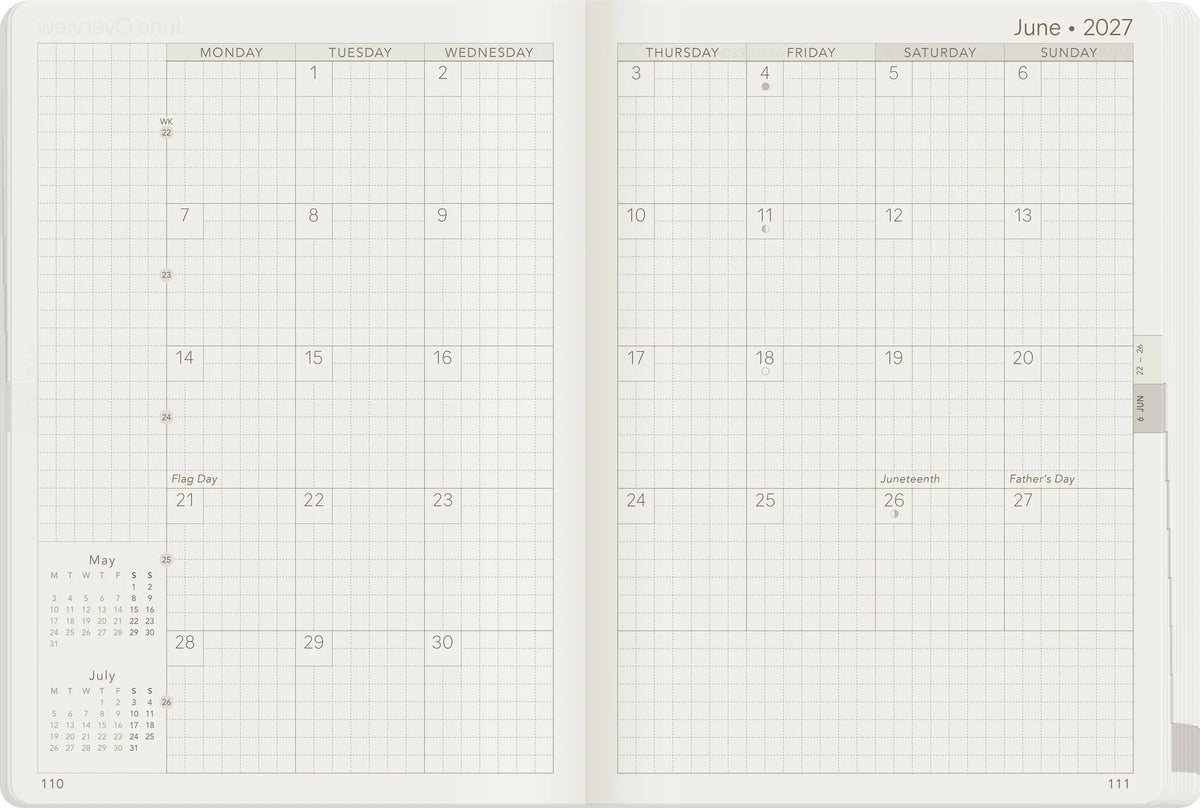 Wonderland222 2027 B6 Weekly Planner Core Monthly Page
