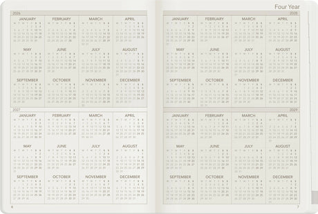 Wonderland222 2027 B6 Weekly Planner Core Four Year calendar