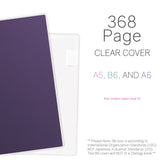 368 Page Clear Vinyl Cover in multiple sizes for Wonderland222 Notebooks