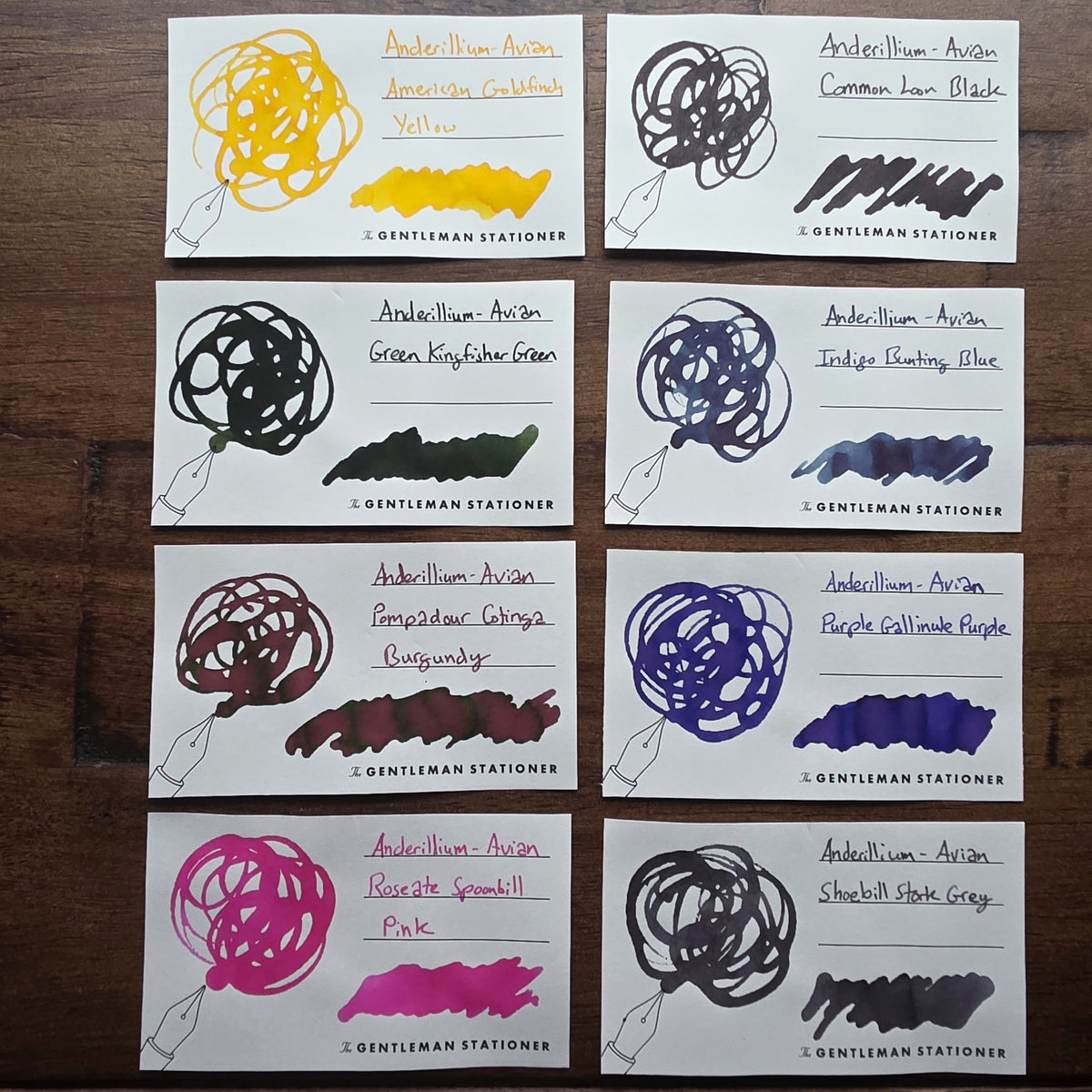 Anderillium Avian Series Swatches