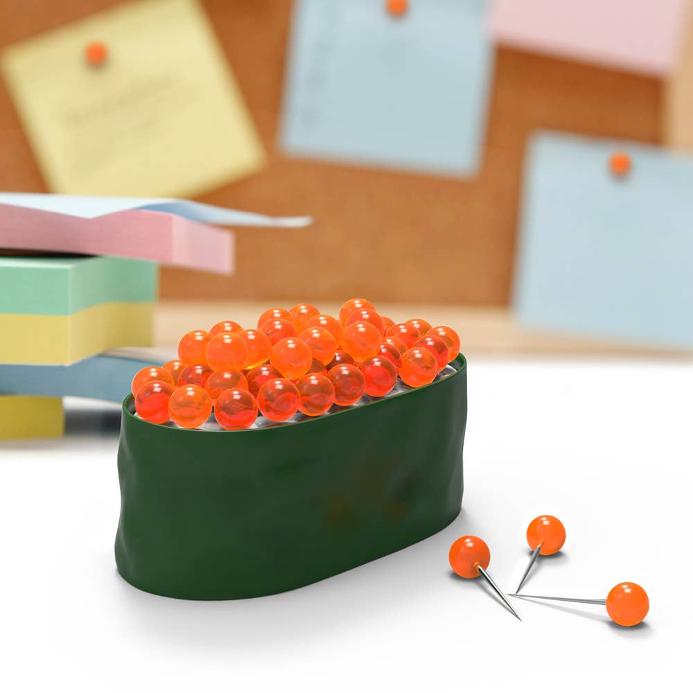 Fred & Friends Maki Tacks Sushi Push Pins on table 