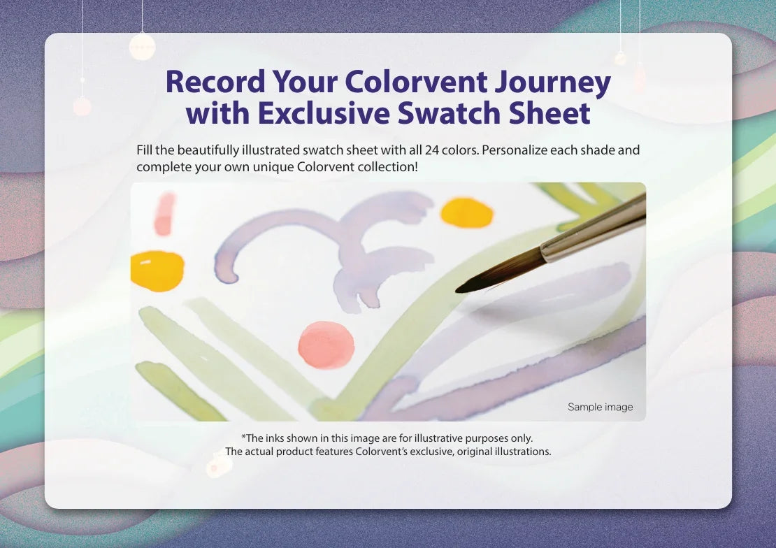 Colorverse Colorvent Ink Advent Calendar Swatch Sheet Included