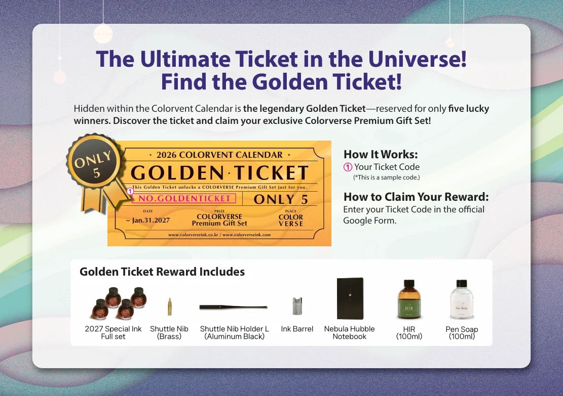 Colorverse Colorvent Ink Advent Calendar  Golden Ticket