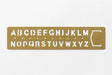 TRAVELER's Company Brass Template Bookmarks Alphabet Close up