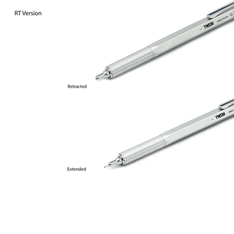 TWSBI Precision Mechanical Pencil Retractable Tip shown retracted and extended.