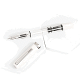 TWSBI ECO White Fountain Pen Unposted on White Background 