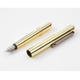 TRAVELER'S Company Brass Fountain Pen Uncapped