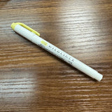 Zebra Mildliner highlighter with bold and  fine tips in Sherbet Yellow (MSY)